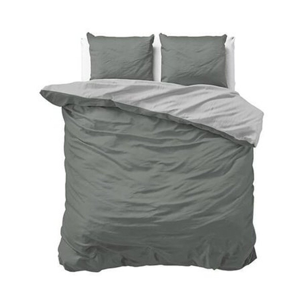 Šedé bavlněné povlečení na dvoulůžko Primaviera Deluxe Tone, 200 x 220 cm v:1264274