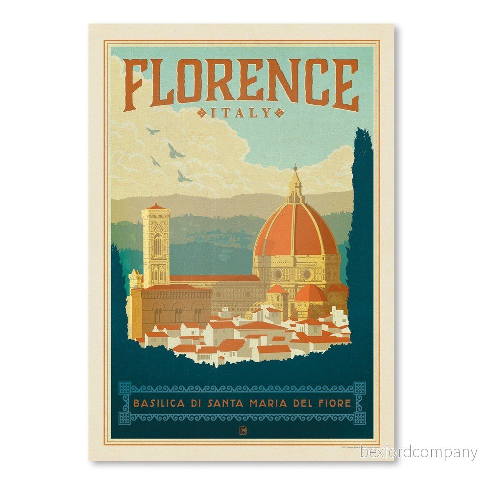 Plakát Americanflat Florence Italia, 42 x 30 cm v:1174378