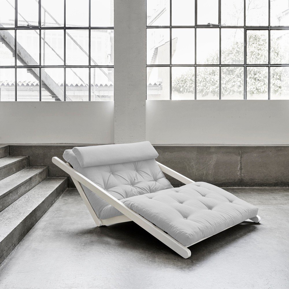 Dvoumístná variabilní lenoška Karup Figo White/Light Grey v:996794
