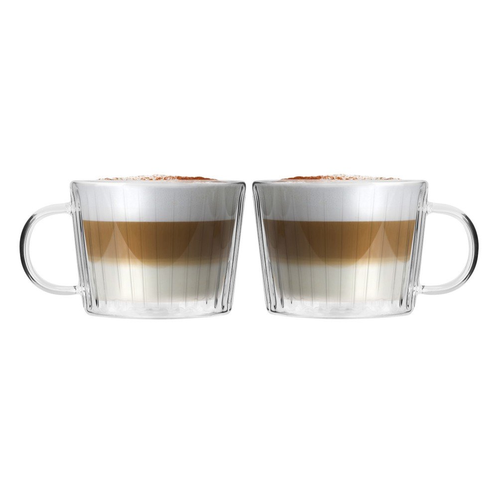 Skleněné šálky v sadě 2 ks na cappuccino 250 ml Livio Duo – Vialli Design v:1923502