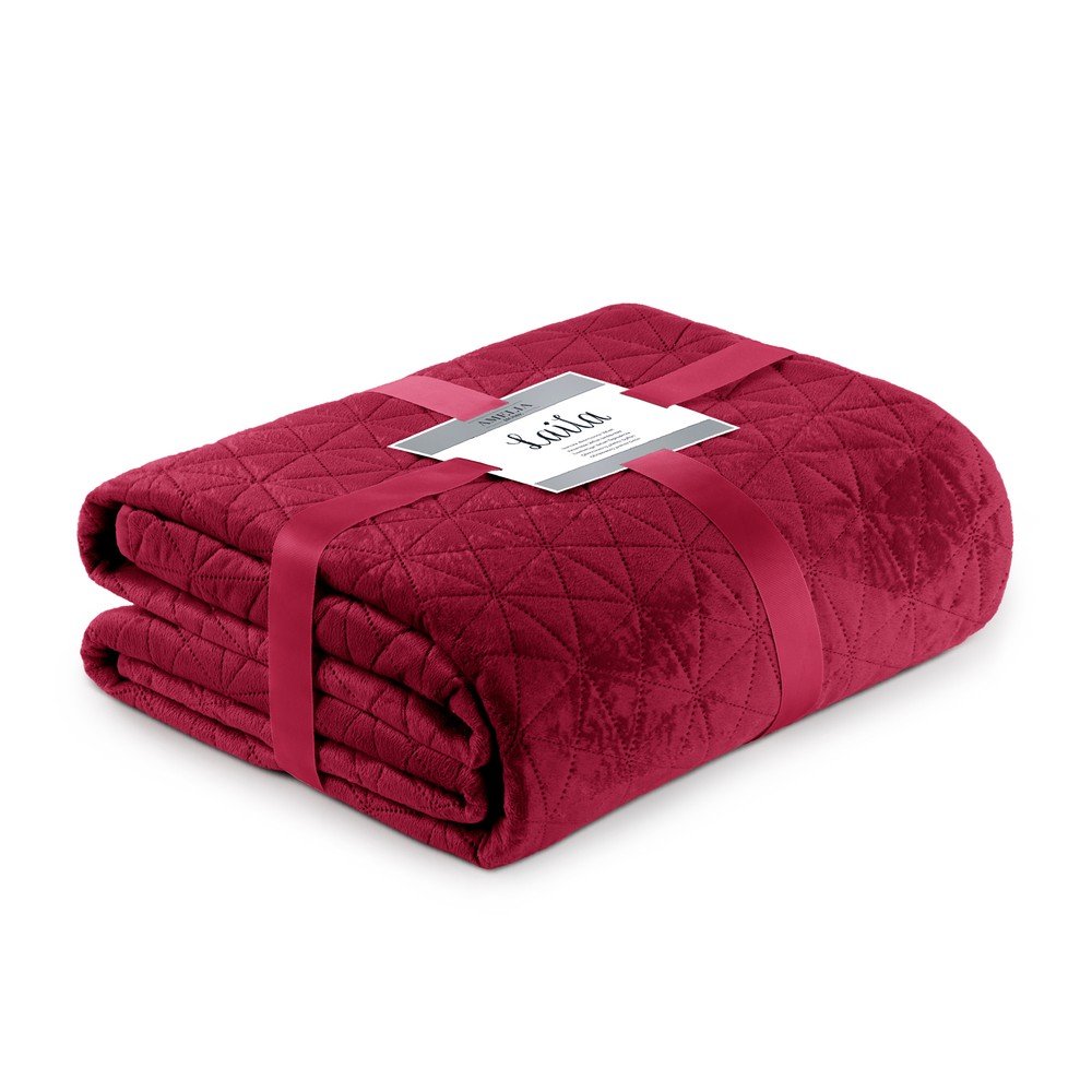 Červený přehoz přes postel AmeliaHome Laila Ruby Red, 260 x 240 cm v:1355311