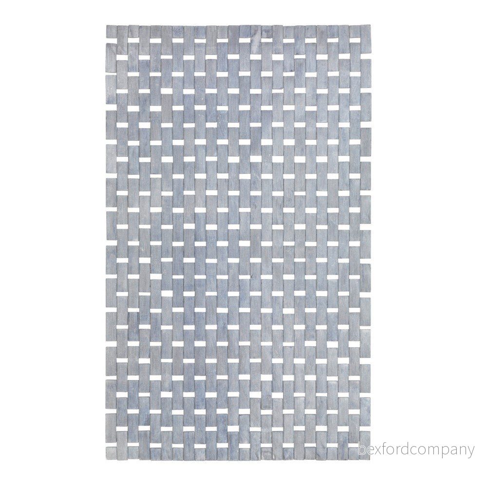 Světle šedá koupelnová předložka z bambusu Wenko Thea, 80 x 50 cm v:1134104