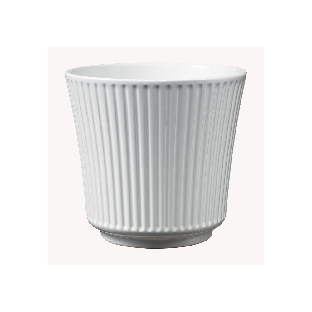 Bílý keramický květináč Big pots Gloss, ø 12 cm v:1381227