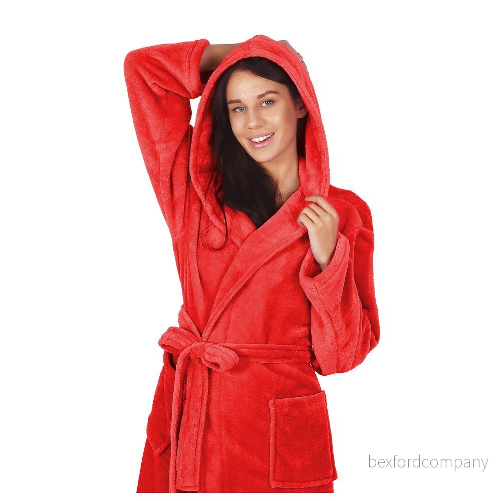 Červený unisex župan z mikrovlákna DecoKing Robby, velikost M v:1077210