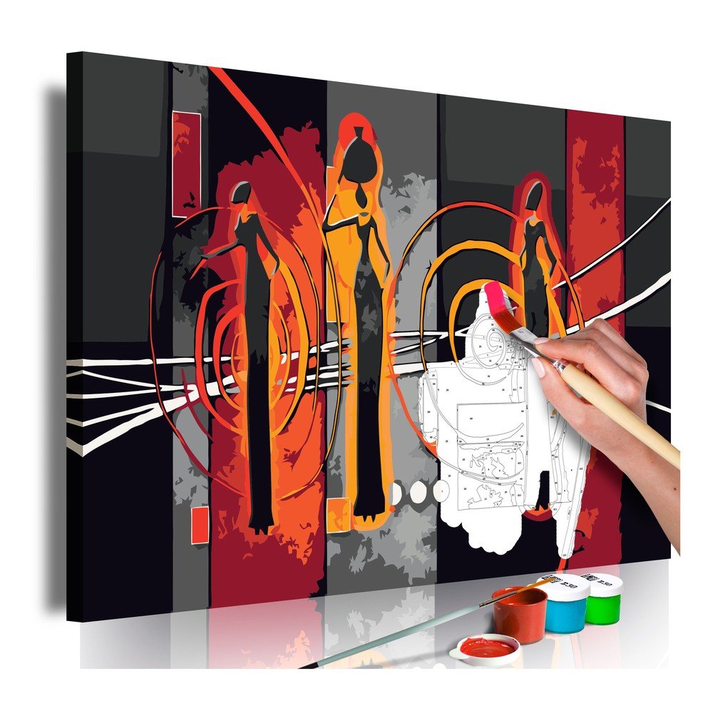 DIY set na tvorbu vlastního obrazu na plátně Artgeist African Women, 60 x 40 cm v:1079202