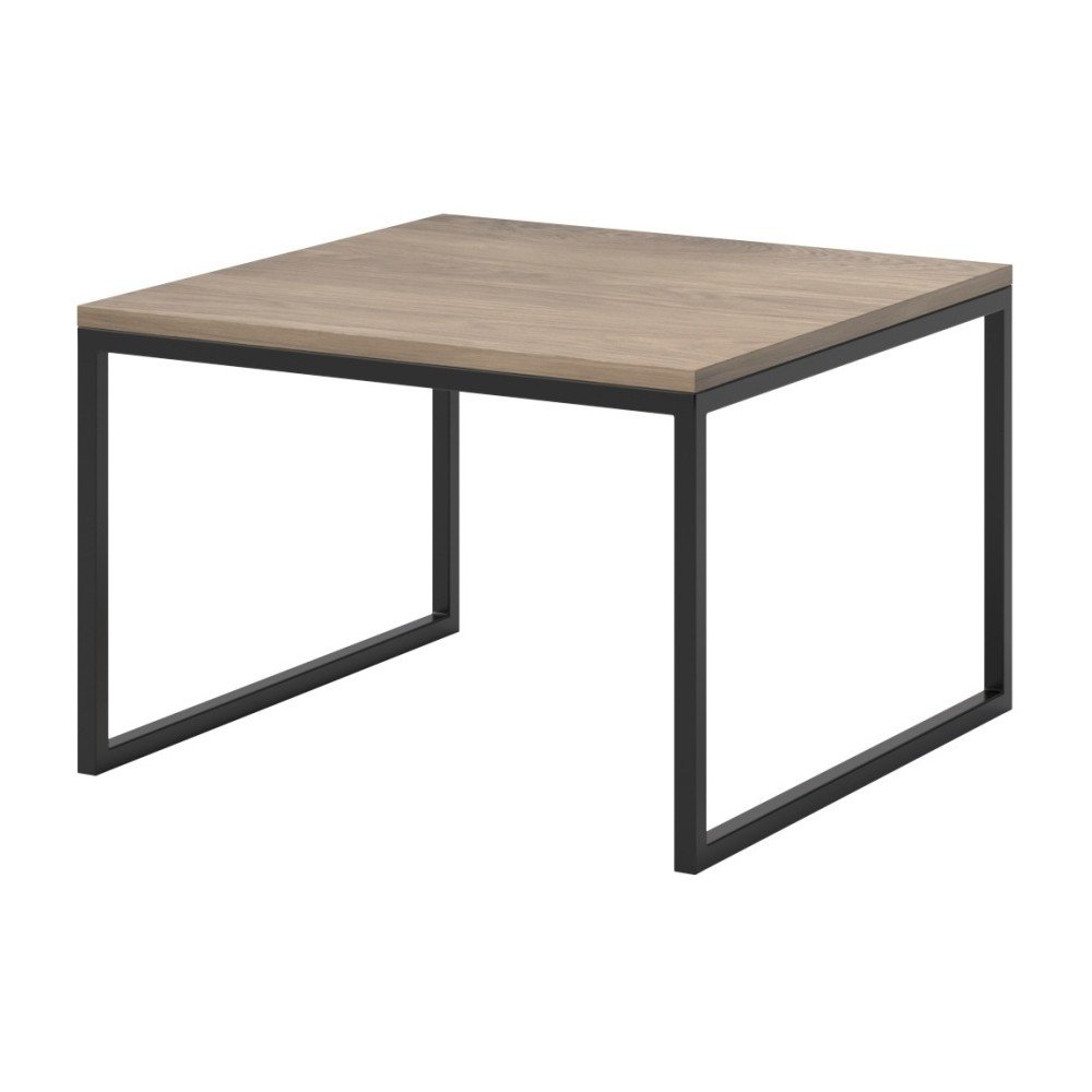Konferenční stolek s deskou z dubového dřeva s černým podnožím MESONICA Eco, 60 x 60 cm v:964288