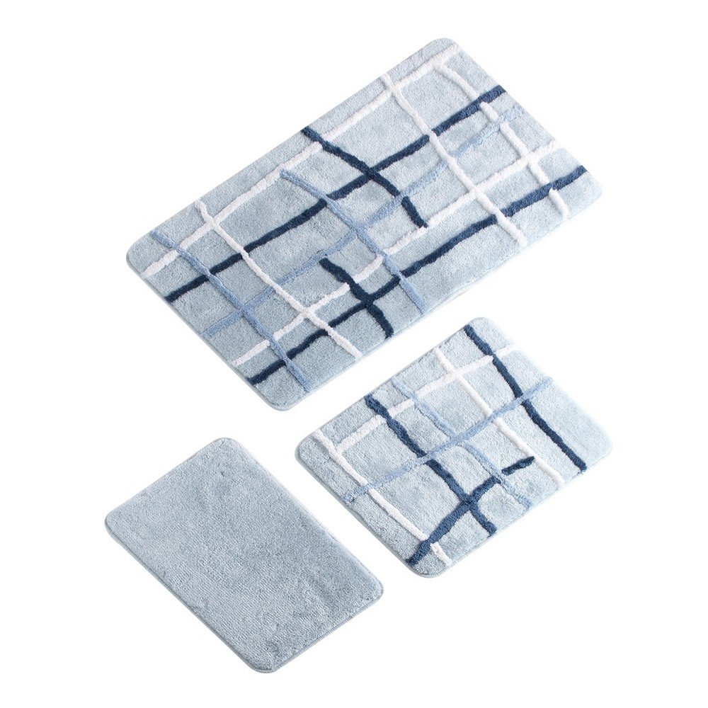Sada 3 modrých koupelnových předložek Verge Bath Mat Linose v:1156124