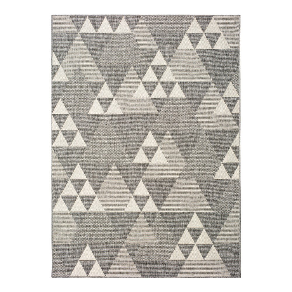 Šedý venkovní koberec Universal Clhoe Triangles, 80 x 150 cm v:1235528
