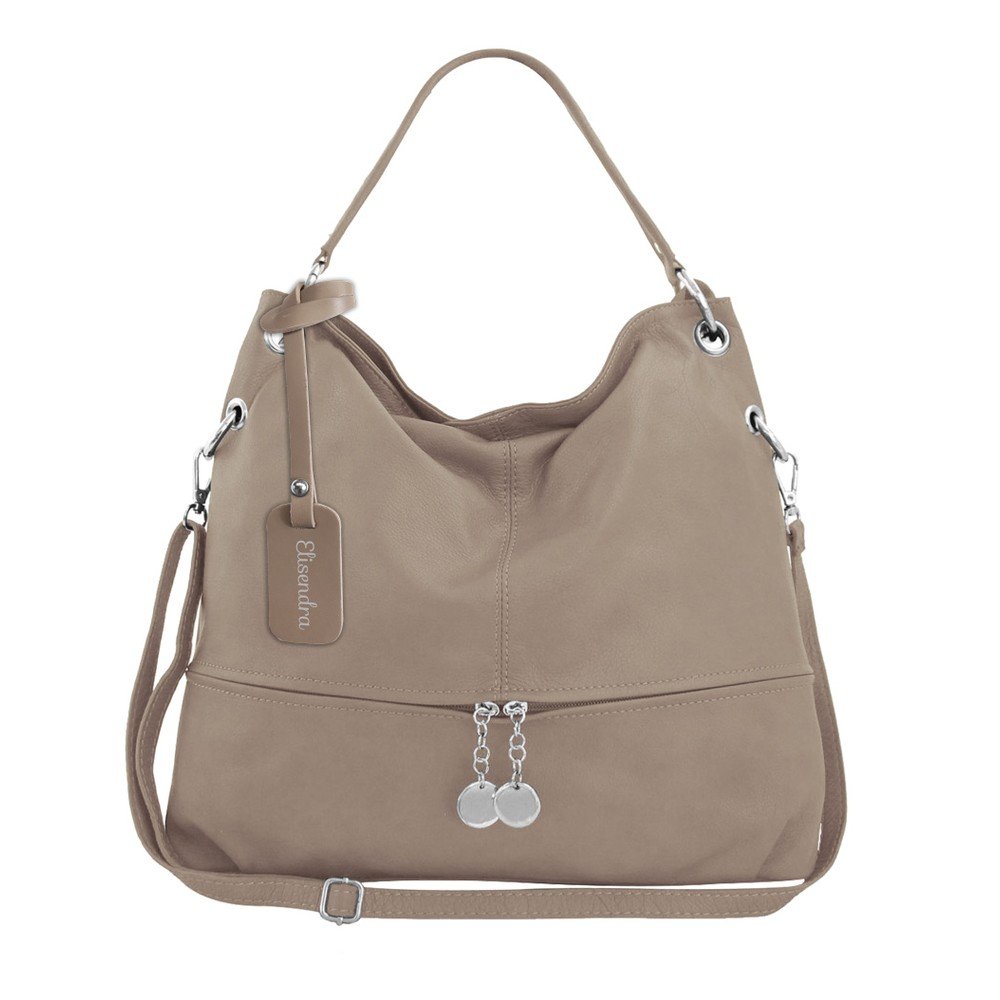 Béžová kožená kabelka Maison Bag Evelyne v:1055876