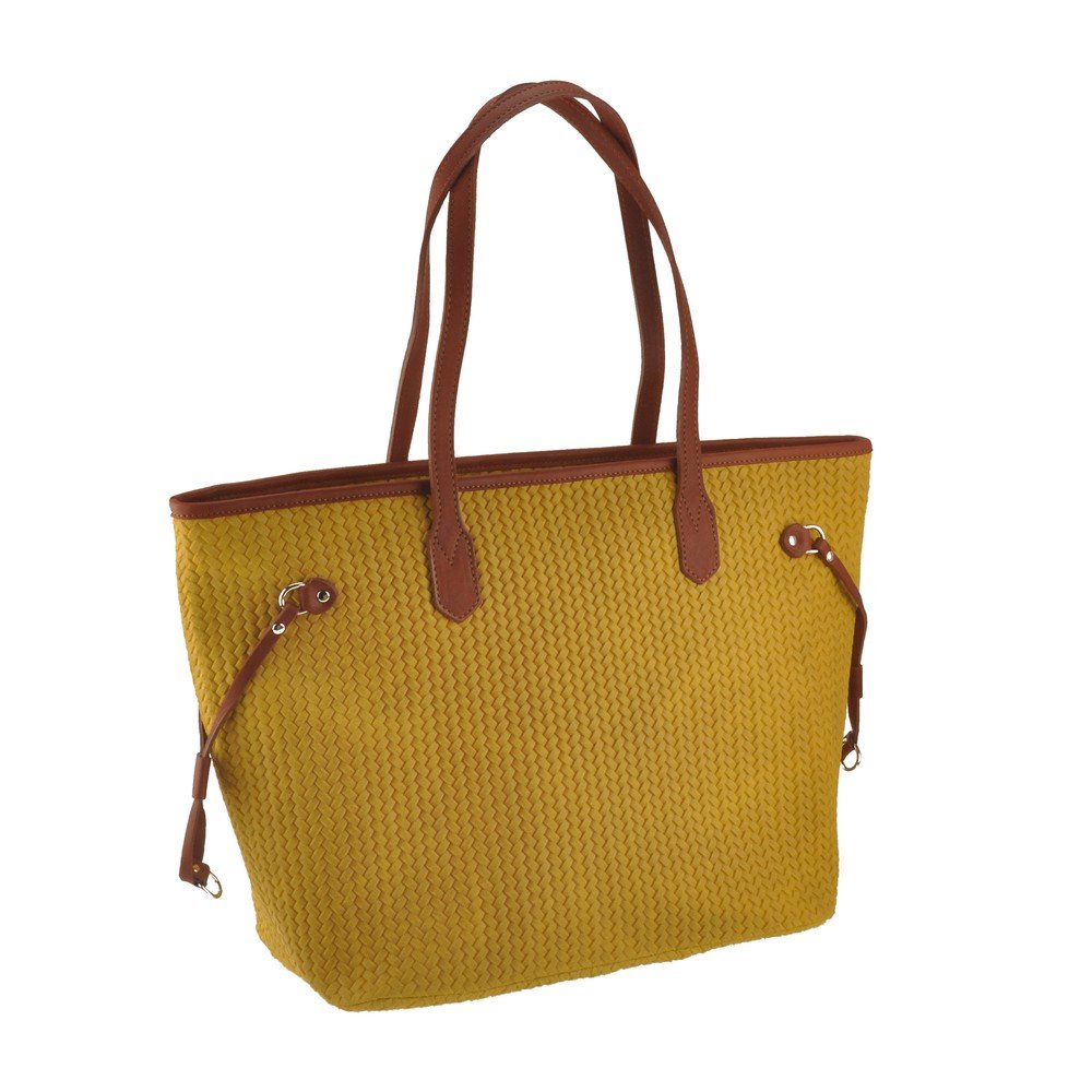 Žlutá kožená kabelka Florence Bags Merga v:709222
