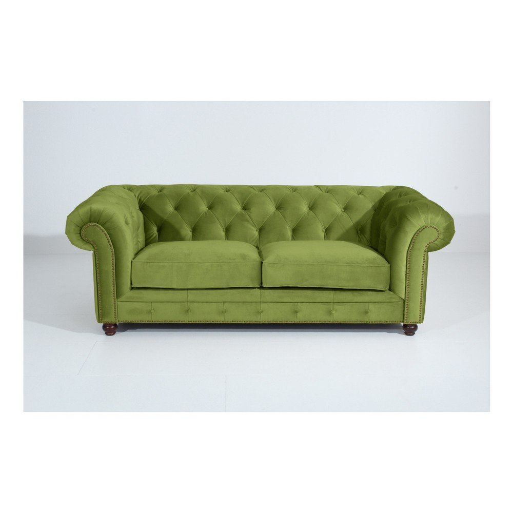 Zelená pohovka Max Winzer Orleans Velvet, 216 cm v:909408