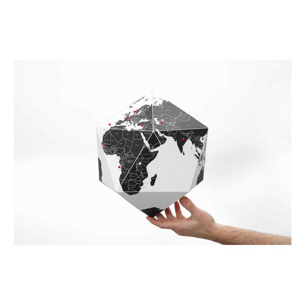 Černý skládací globus Palomar Here, ø 23 cm v:829412