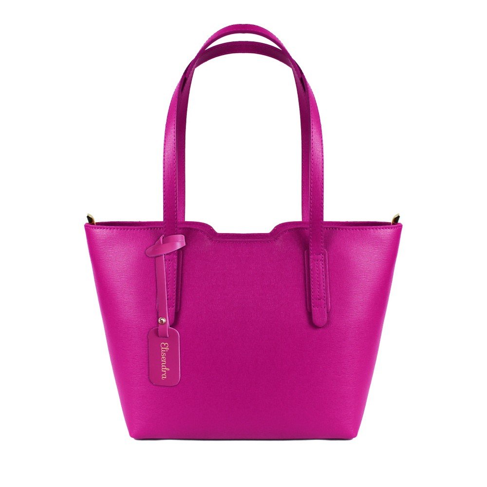 Fuchsiová kožená kabelka Maison Bag Alicia v:1055940