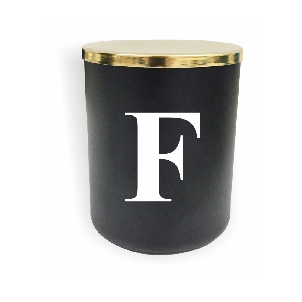 Černo-bílá svíčka North Carolina Scandinavian Home Decors Monogram Glass Candle F v:1193240