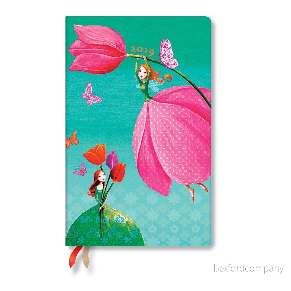 Diář na rok 2019 Paperblanks Joyous Springtime Vertical,13,5 x 21 cm v:1136088