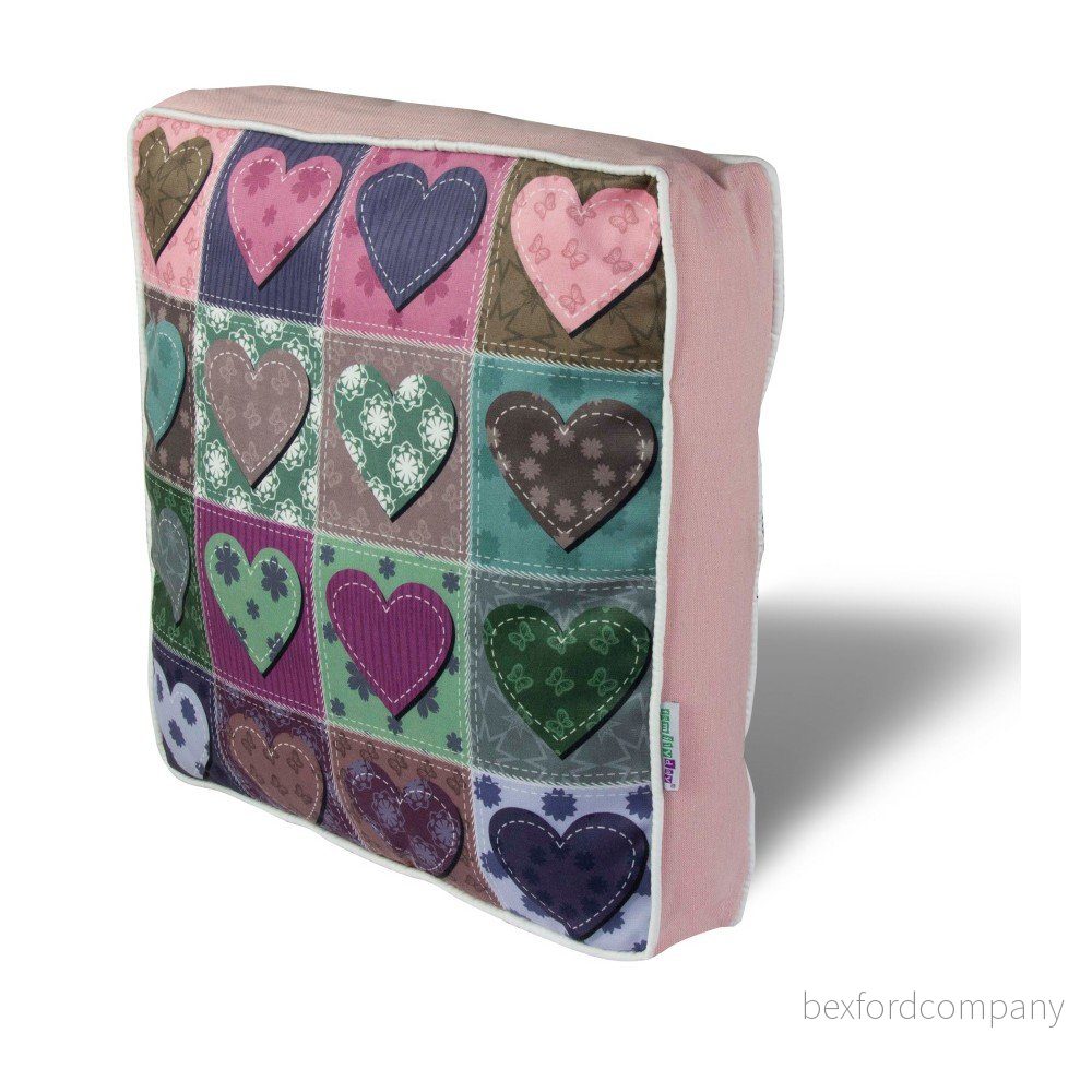 Podsedák s výplní Gravel Hearts, 42 x 42 cm v:792900