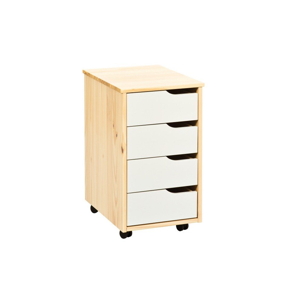 Bílé dřevěné kancelářské zásuvky 13Casa Theodor v:938848