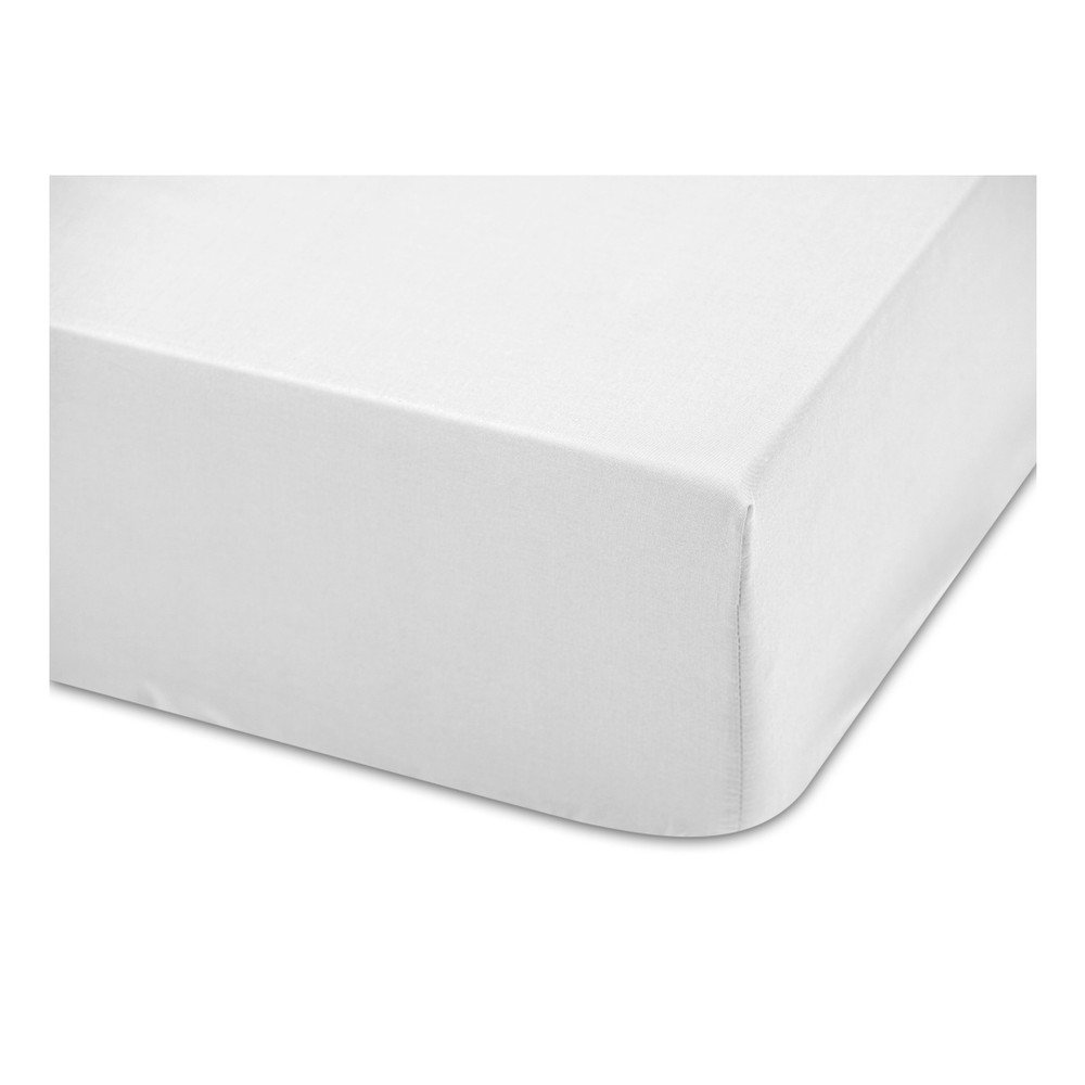 Bílé bavlněné elastické prostěradlo Boheme Basic, šířka 160 cm v:974910