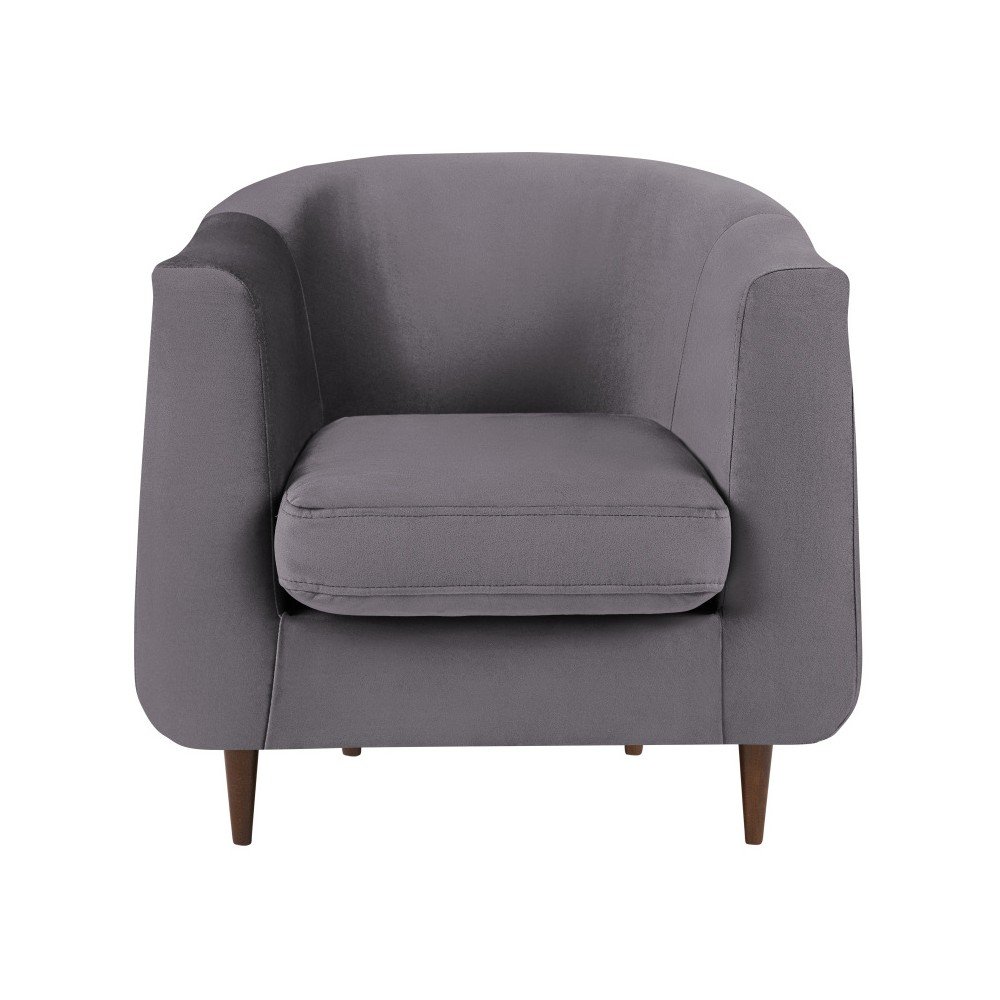 Grafitově šedé sametové křeslo Kooko Home Glam v:993356