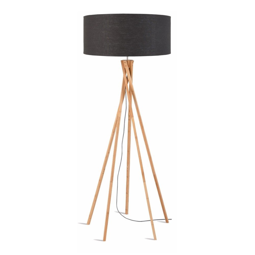 Stojací lampa s tmavě šedým stínidlem a konstrukcí z bambusu Good&Mojo Kilimanjaro v:928162