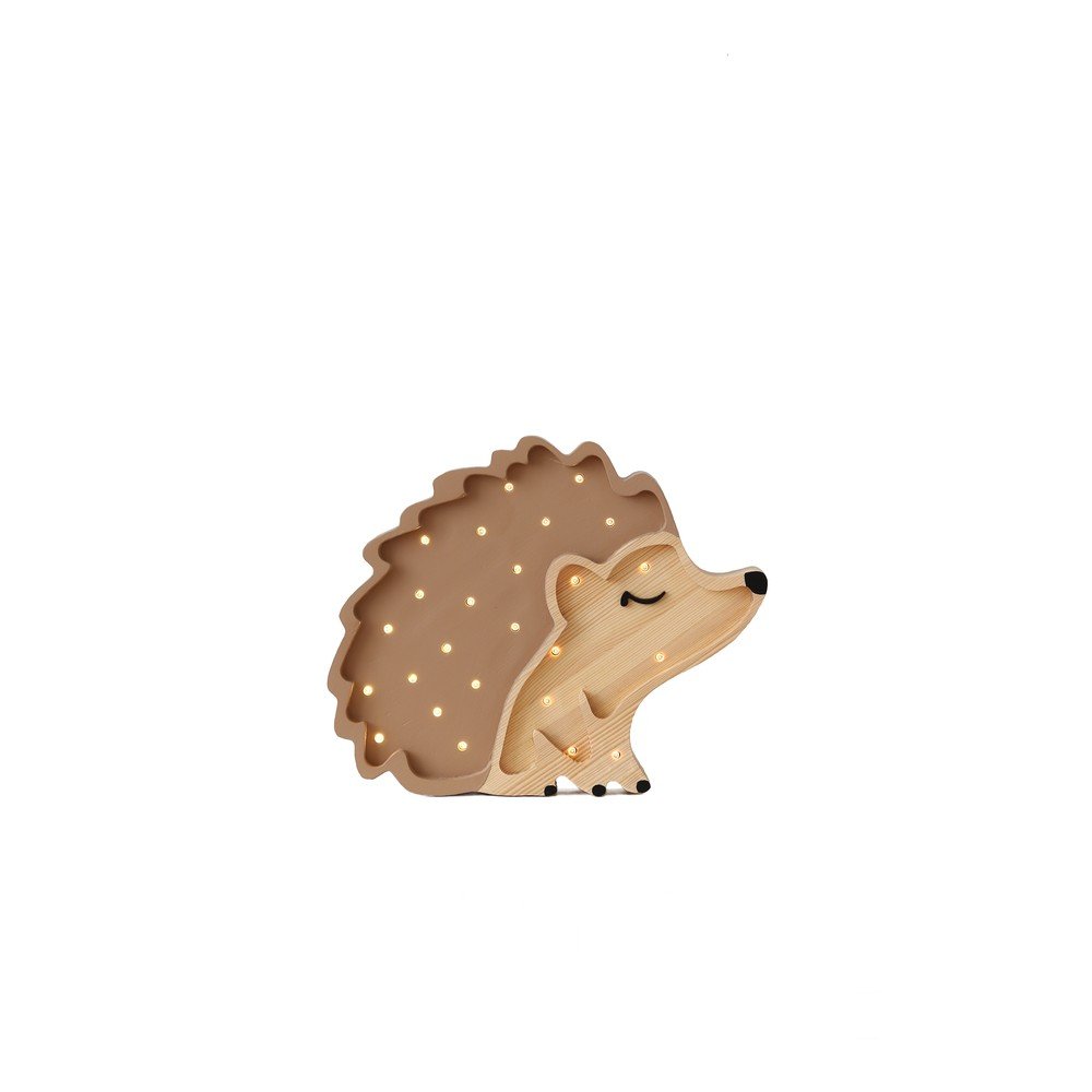 Hnědá stolní lampa z borovicového dřeva Little Lights Hedgehog, délka 30 cm v:1444850 Hnědá stolní lampa z borovicového dřeva Little Lights Hedgehog, délka 30 cm v:1444850