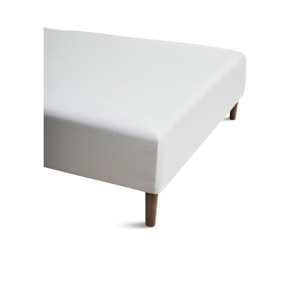 Bílé napínací prostěradlo z bavlněného perkálu 120x200 cm Percale – JUNA v:1558554