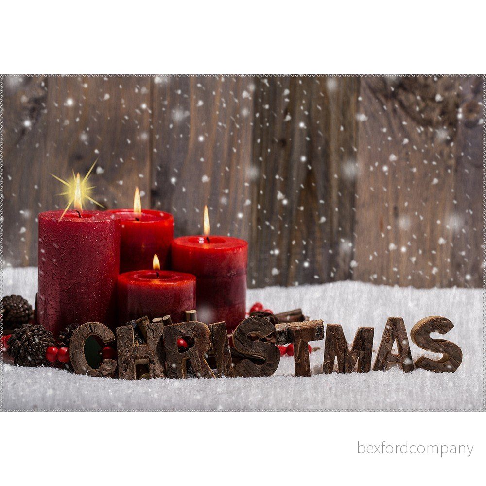 Koberec Vitaus Christmas Period Red Candles With Sign, 50 x 80 cm v:1320040