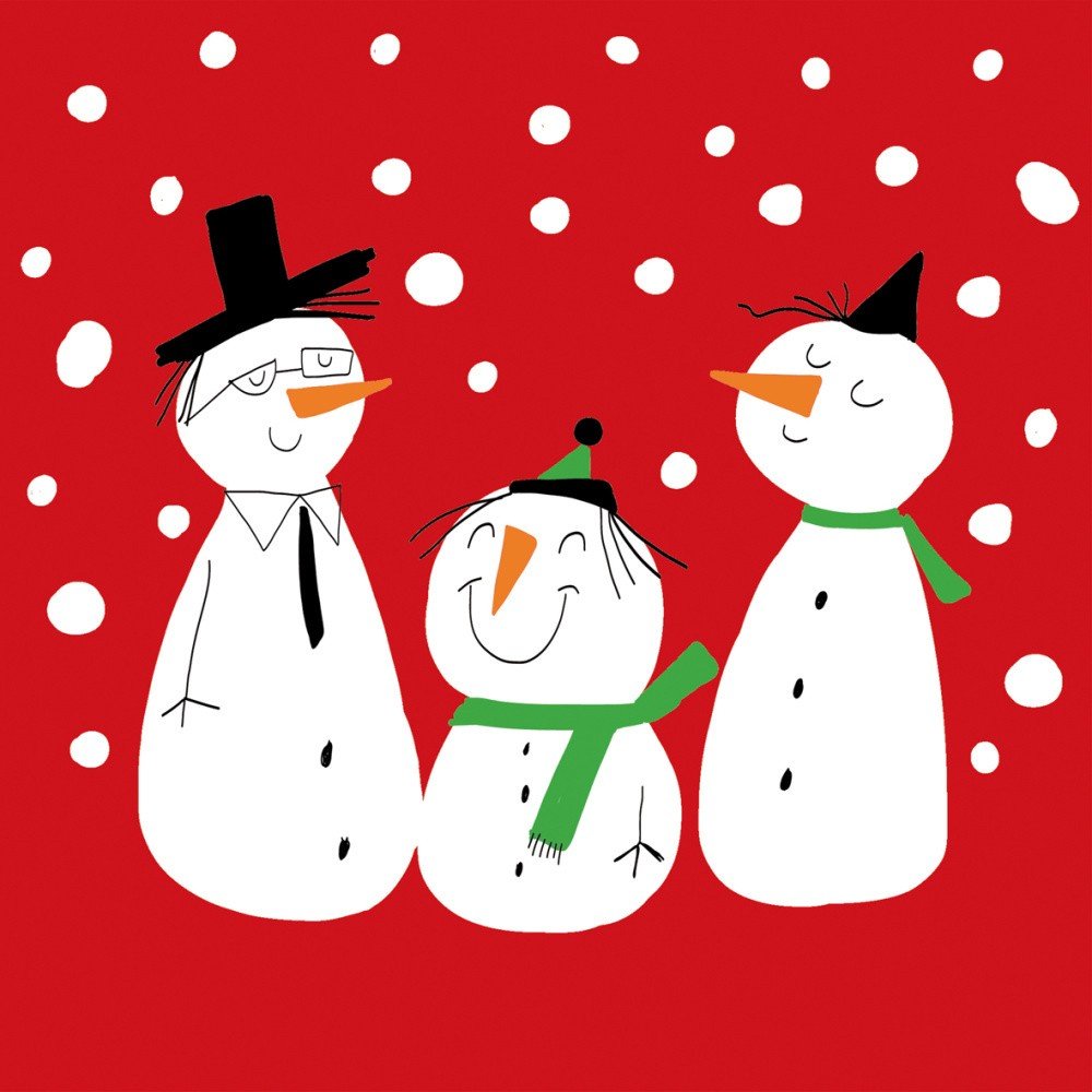 Balení 10 papírových ubrousků s vánočním motivem PPD Smiling Snowmen Red v:1158548 Balení 10 papírových ubrousků s vánočním motivem PPD Smiling Snowmen Red v:1158548
