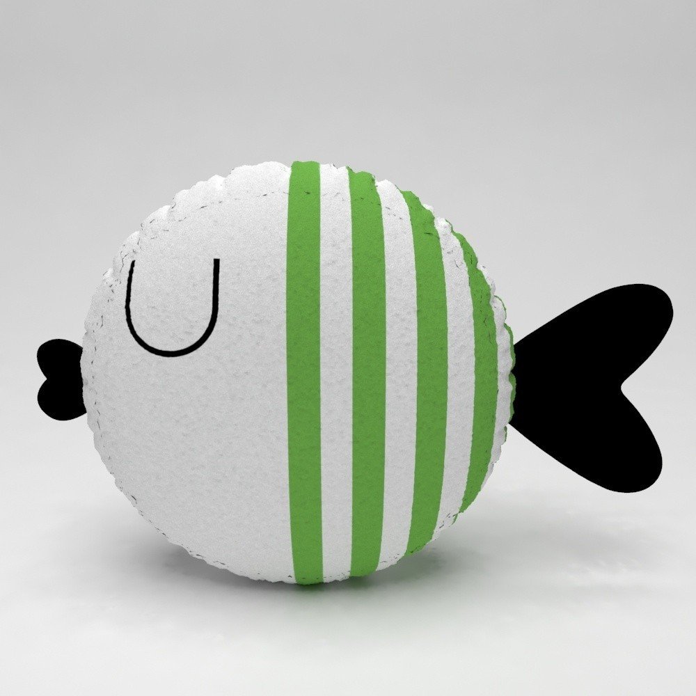 Dětský polštářek OYO Kids Fish With Green Stripes v:1300146