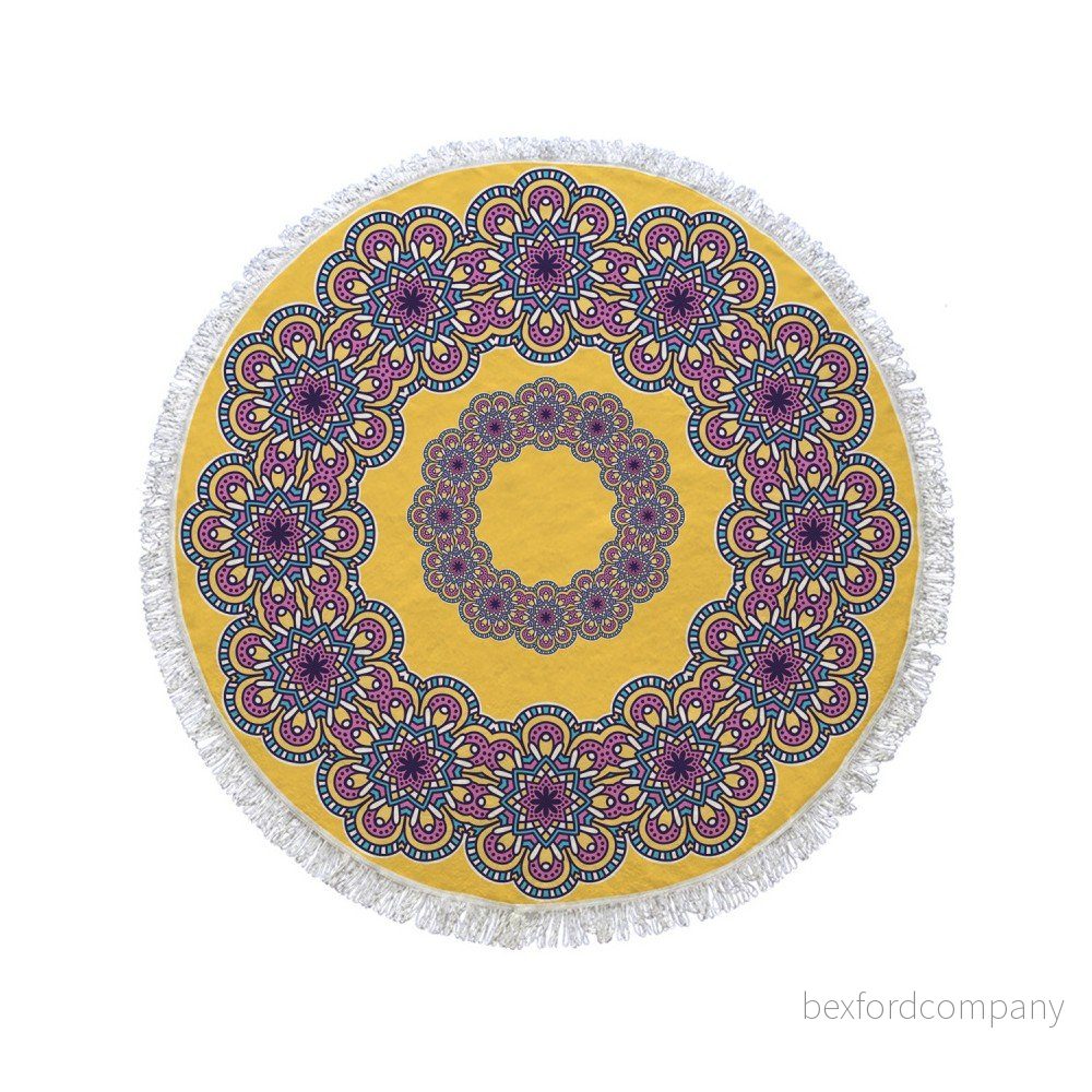 Kruhová osuška Peacock, ⌀ 105 cm v:825080