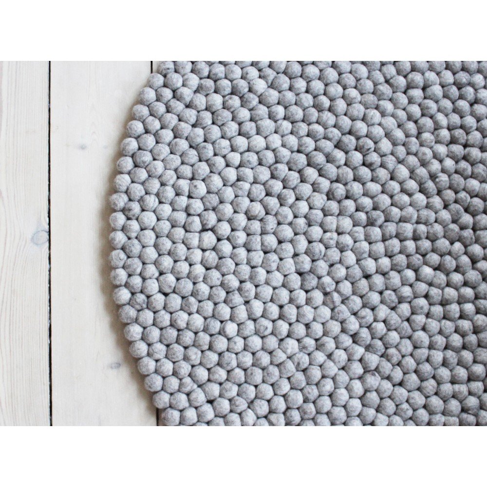 Pískově hnědý kuličkový vlněný koberec Wooldot Ball Rugs, ⌀ 200 cm v:1340867