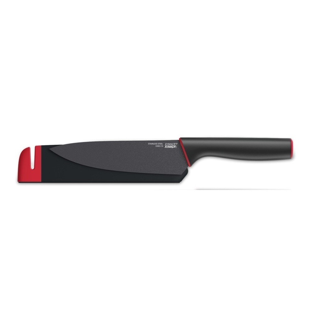 Kuchařský nůž s krytem a brouskem Joseph Joseph Slice&Sharpen, délka 15 cm v:848682