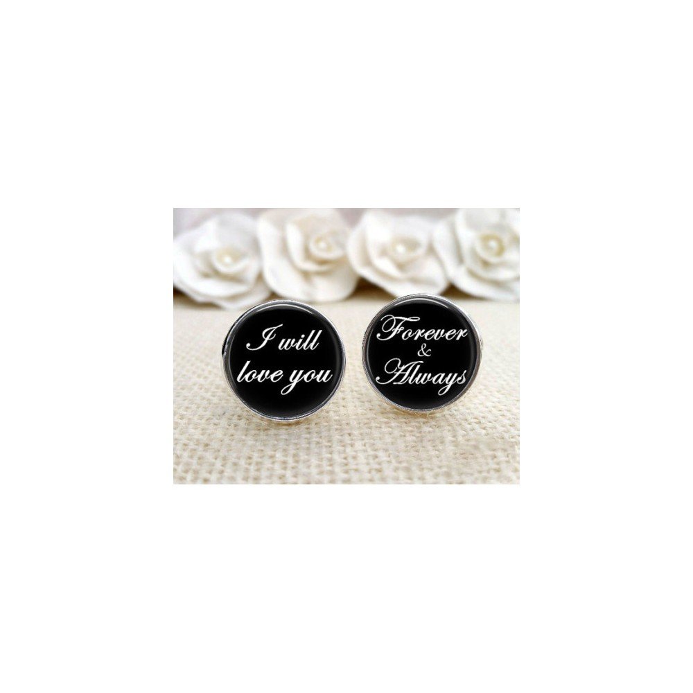 Sada 2 manžetových knoflíčků Butoni de Camasa I Will Love You Forever And Always v:946654