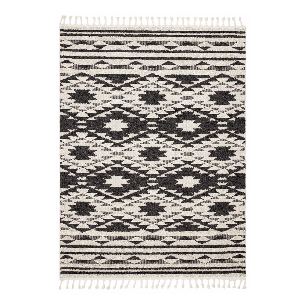 Černo-bílý koberec Asiatic Carpets Taza, 120 x 170 cm v:1366687