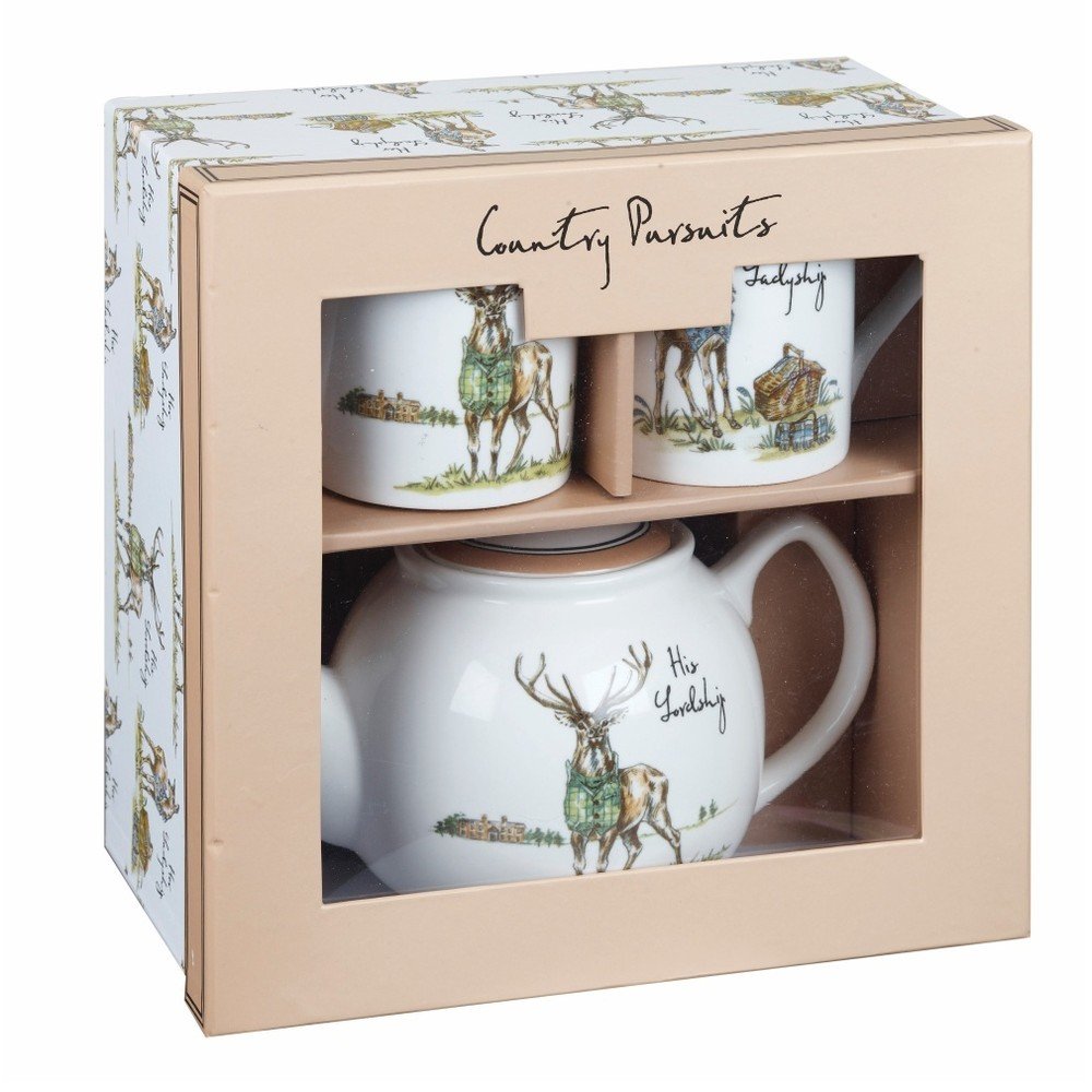 Set 2 hrnků a konvičky Churchill China Country Pursuits Lordship v:690914