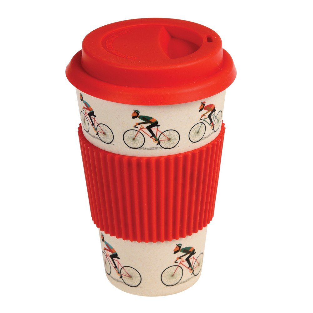 Bambusový cestovní hrnek s červenými detaily Rex London Le Bicycle, 400 ml v:829584