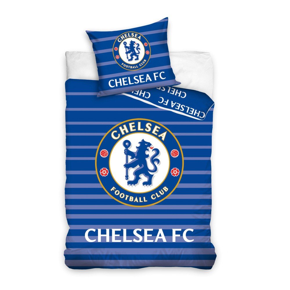 Dětské bavlněné povlečení na jednolůžko CARBOTEX FC Chelsea Azul Logo I, 160 x 200 cm v:1312252