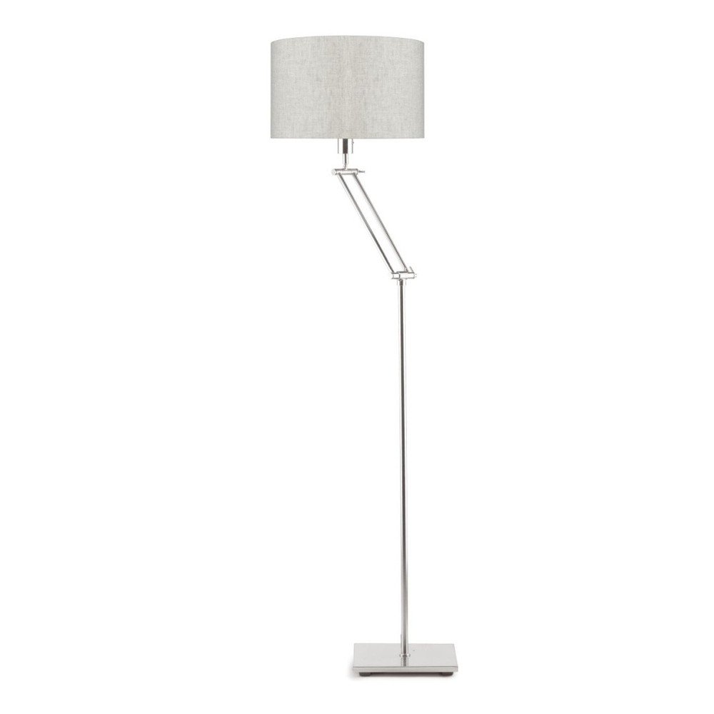Šedá volně stojící lampa se světle krémovým stínidlem Citylights Dublin v:1238002