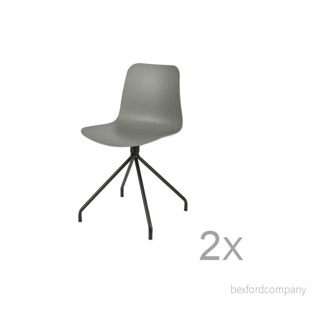 Sada 2 šedých židlí WOOOD Sis v:768956