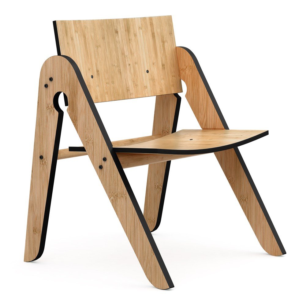 Dětská židle z bambusu Moso s černými detaily We Do Wood Lilly's v:917428