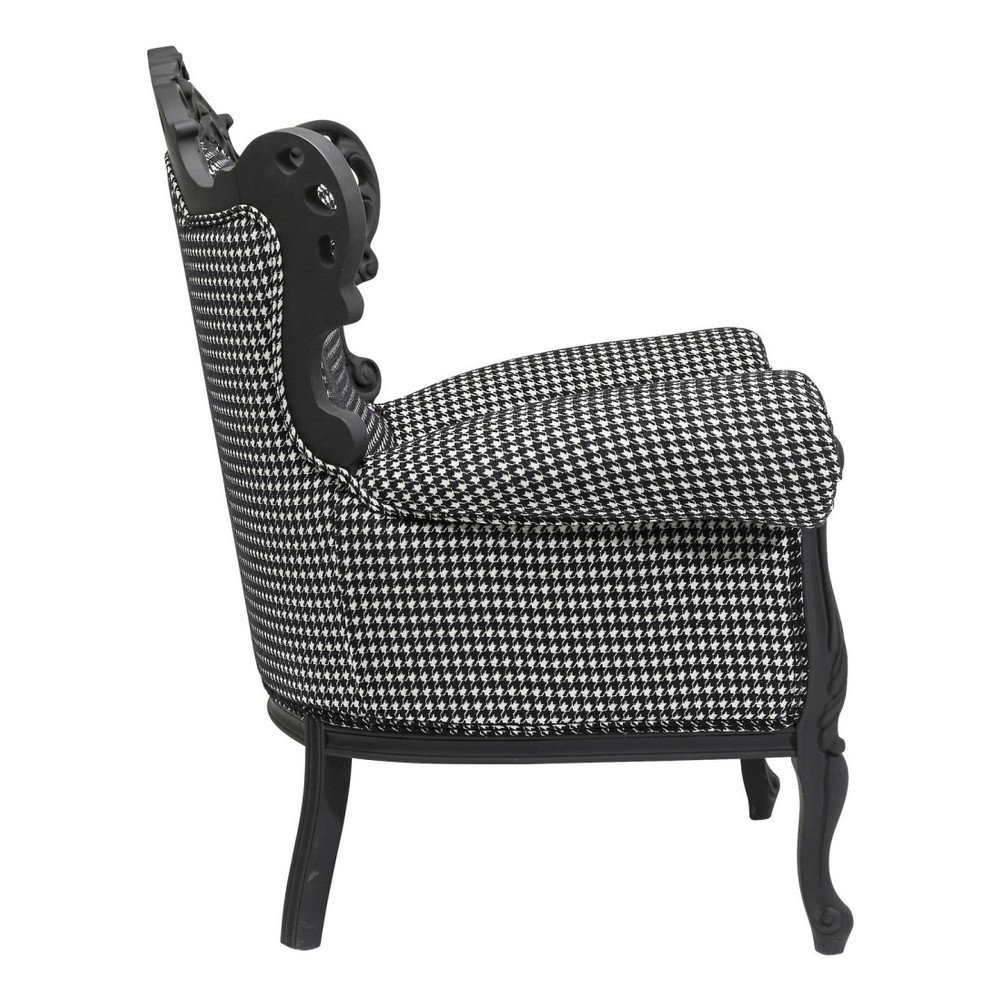 Černobílé křeslo Kare Design Rubber Pepita v:881954