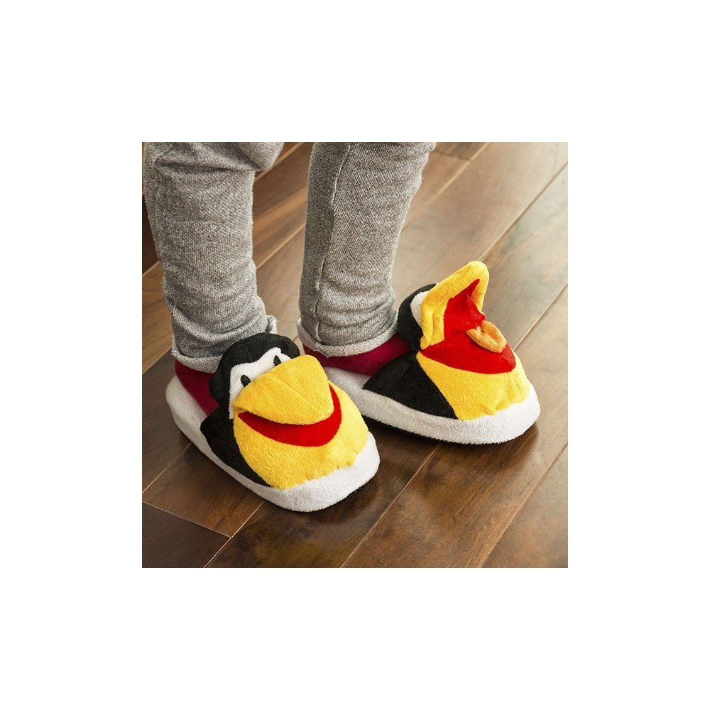Dětské bačkory InnovaGoods Fluffy Slippers Penguin, velikost L v:1233560