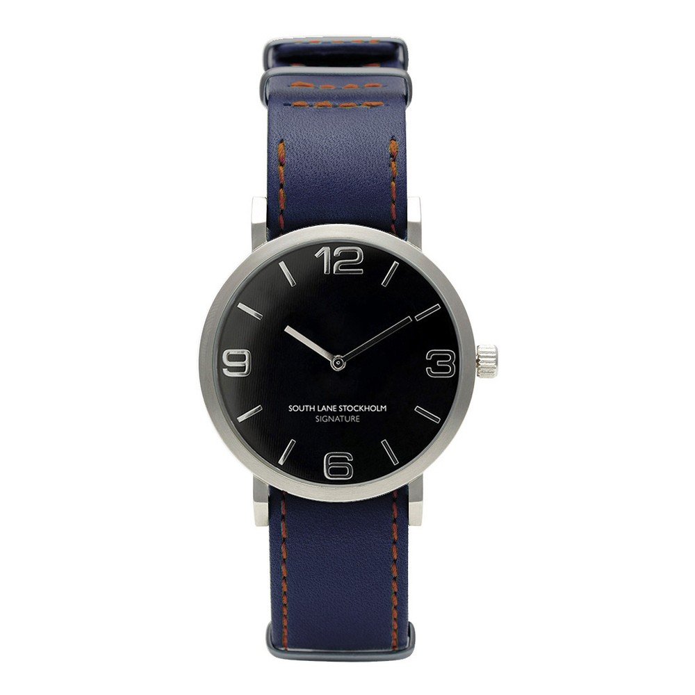 Unisex hodinky s modrým řemínkem South Lane Stockholm Signature Classic v:872626