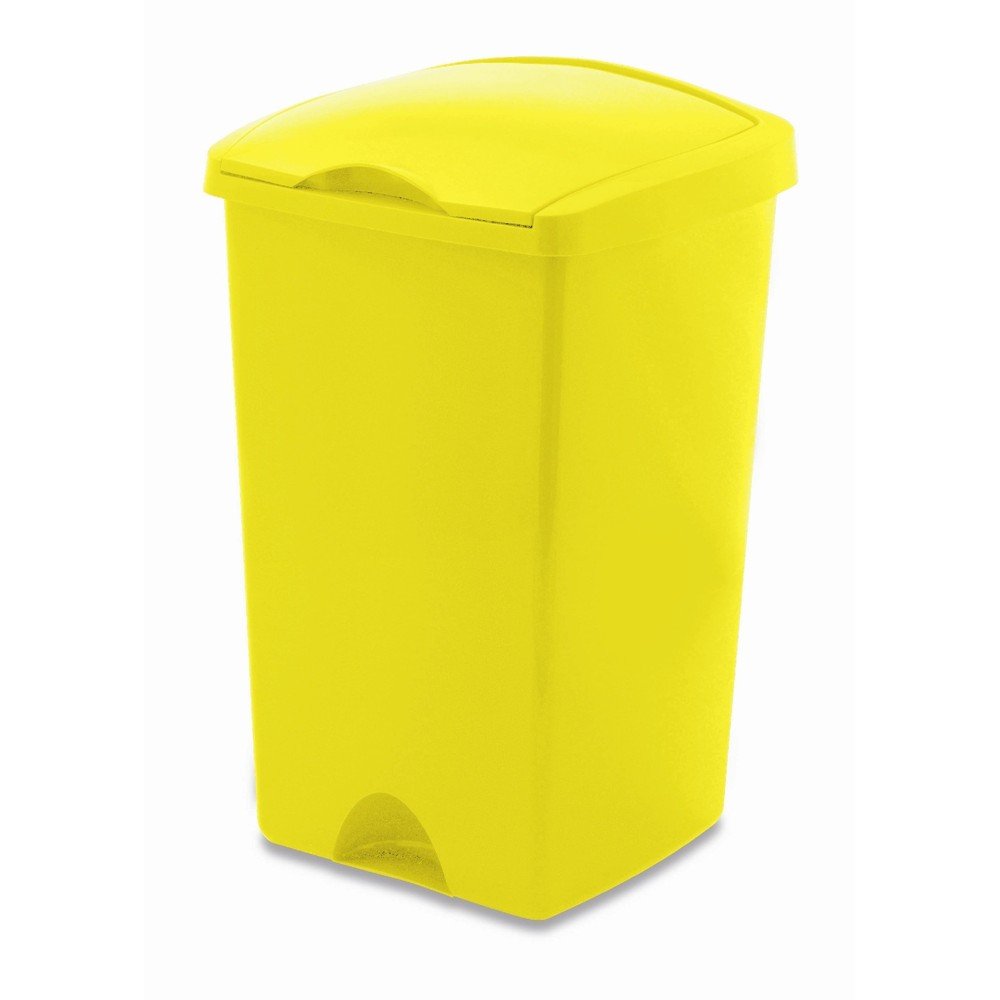 Žlutý odpadkový koš s víkem Addis Lift, 50 l v:1309774