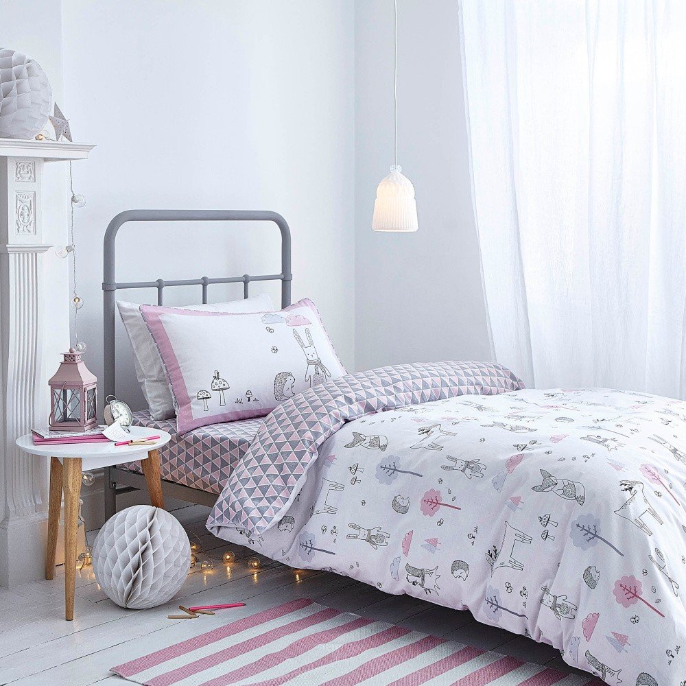 Šedo-růžové povlečení Bianca Nordic Cotton, 135 x 200 cm v:745628