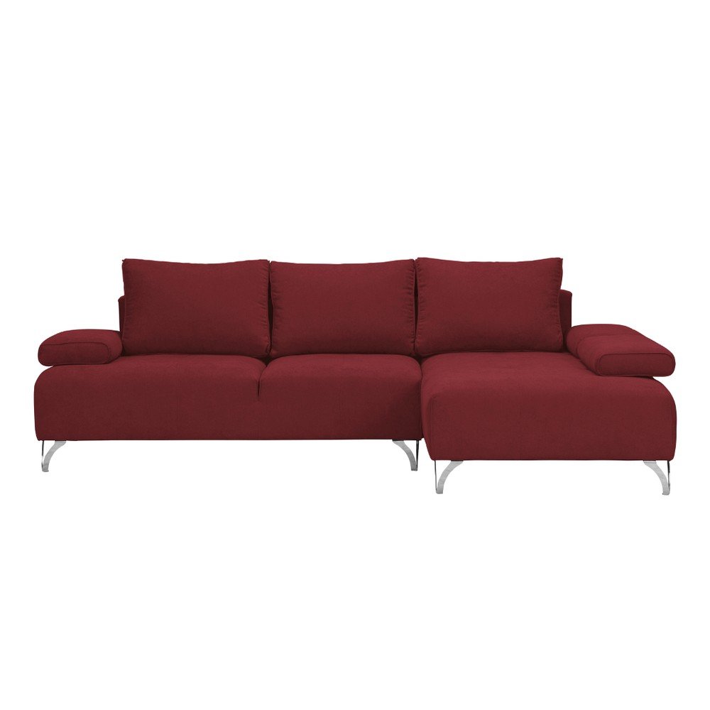 Červená rohová rozkládací pohovka Windsor & Co Sofas Virgo, pravý roh v:1069994