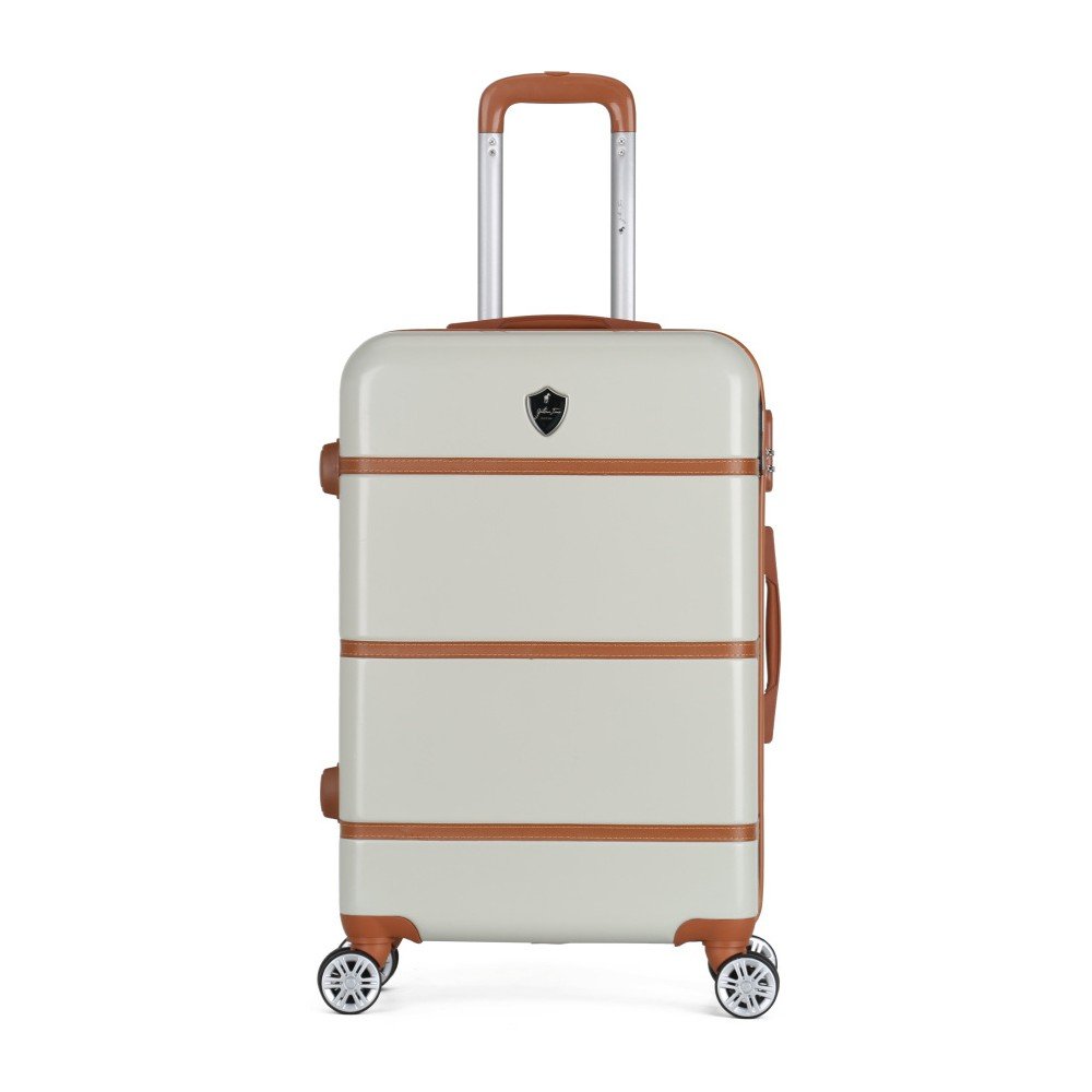 Světle šedý cestovní kufr na kolečkách GENTLEMAN FARMER Muro Valise Grand, 95 l v:1267886