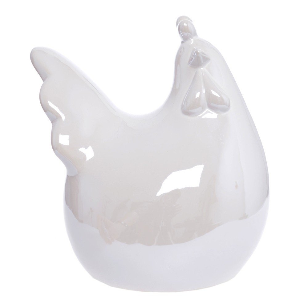 Bílá keramická dekorativní soška Ewax Pearl Mrs. Paulette, výška 14 cm v:1000784