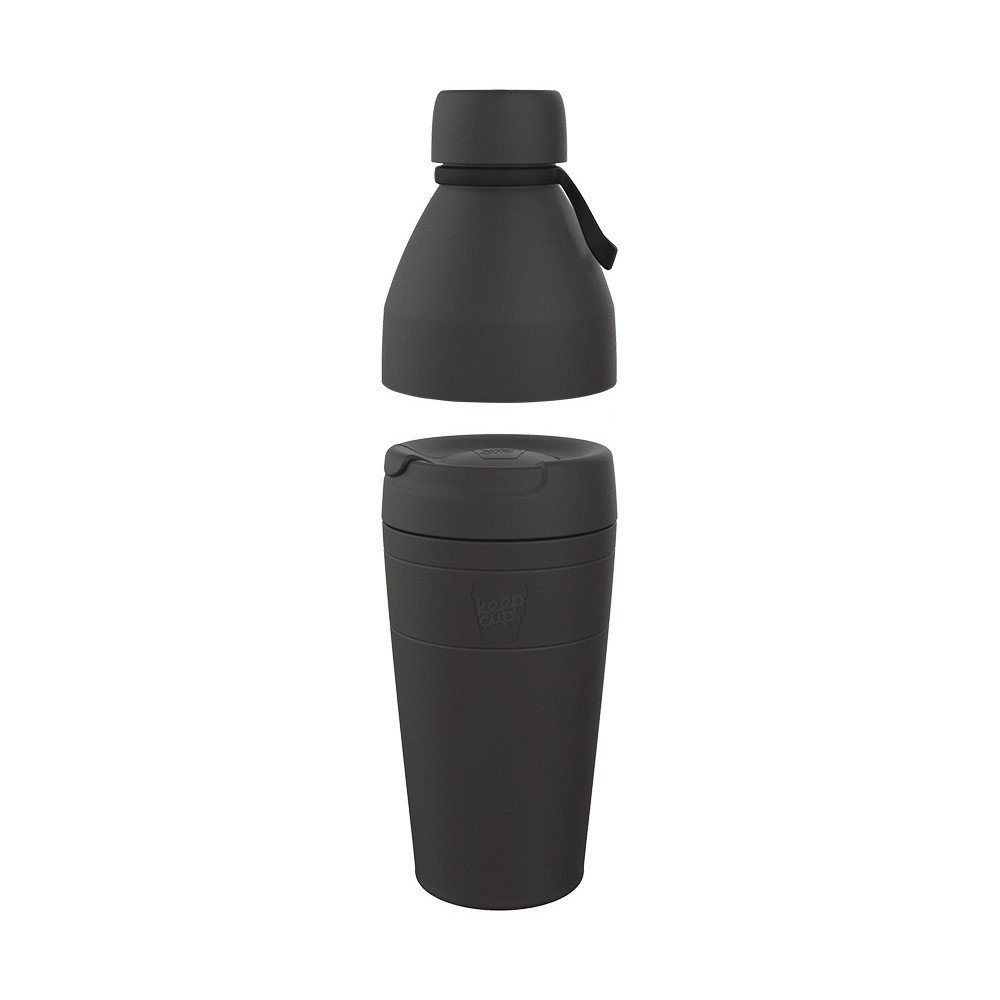 Antracitový termo hrnek 660 ml Helix Thermal Kit 3v1 Black – KeepCup v:1702370
