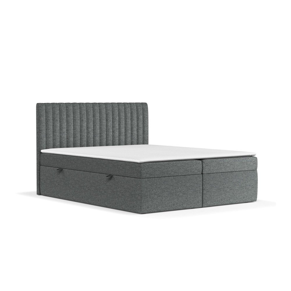 Tmavě šedá boxspring postel s úložným prostorem 180x200 cm Spencer – Maison de Rêve v:1662388